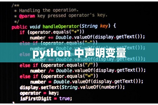 python变量声明 _变量